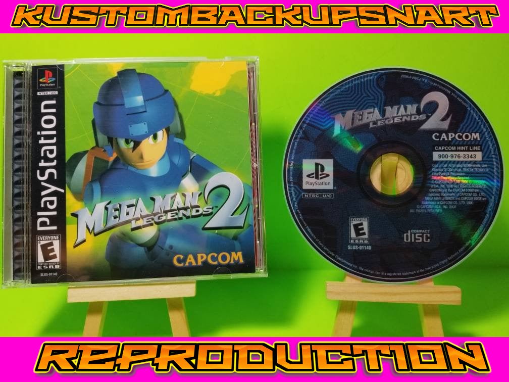 Mega Man Legends 2 Custom Reproduction Case and Art Disc for PS1
