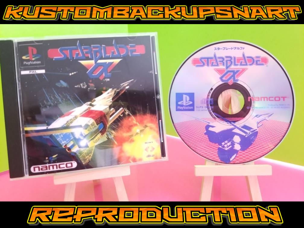 Starblade Alpha Custom Reproduction Case and Art Disc for PS1