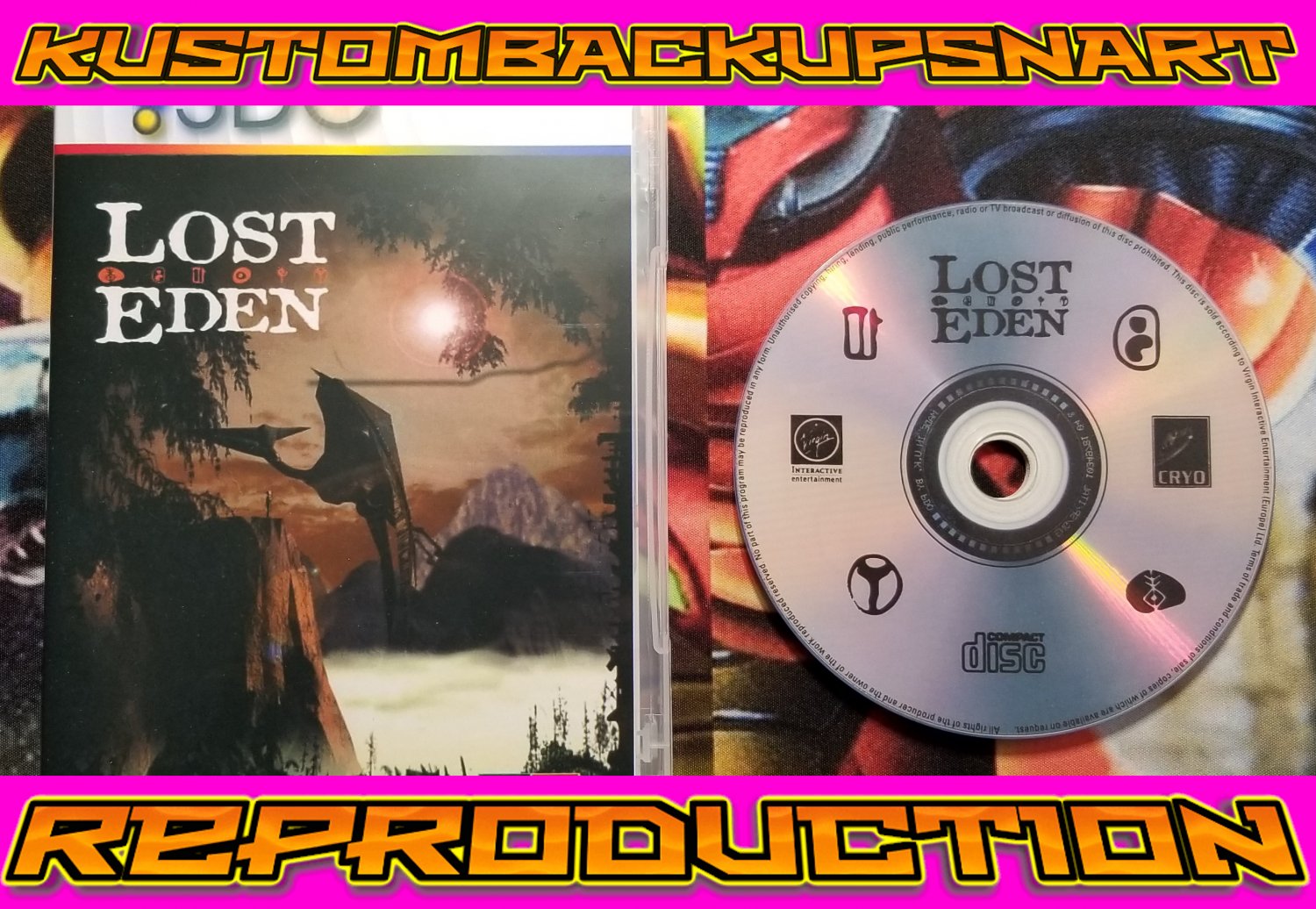 Lost Eden Custom Reproduction Case and Art Disc for 3DO