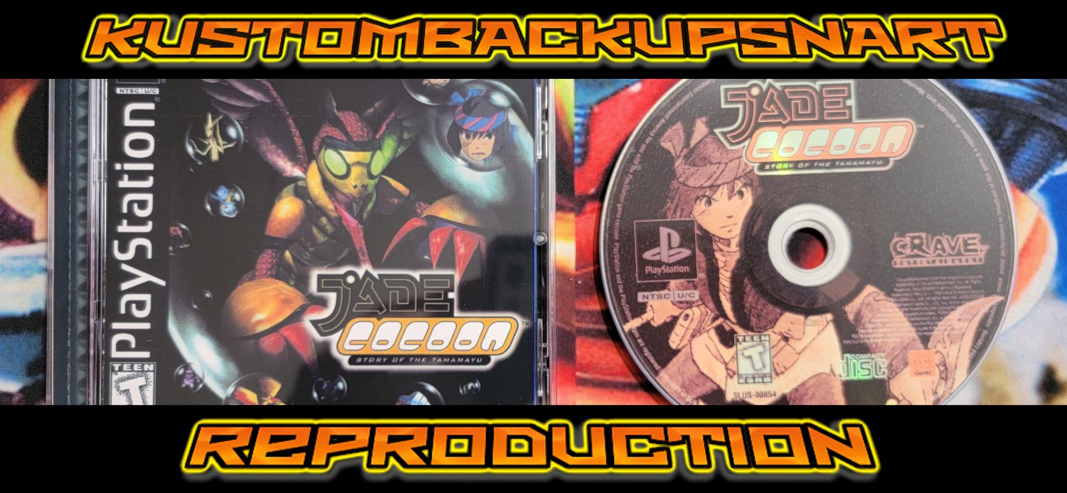 Jade Cocoon  Custom Reproduction Case and Art Disc for PS1