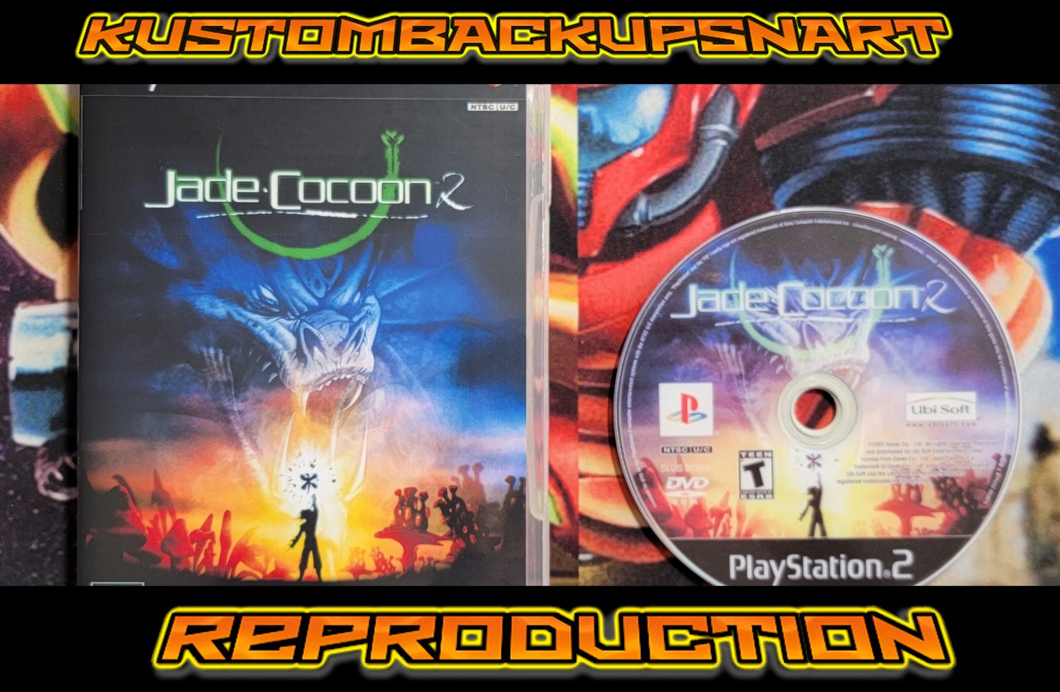Jade Cocoon 2 Custom Reproduction Case and Art Disc for PS1