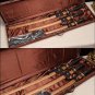 Damascus folding steel sword set,Handmade sword set,full tang sharp katana,japanese sword set