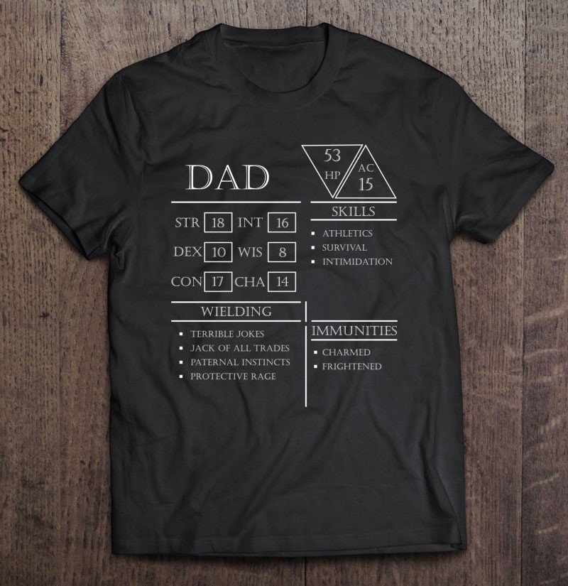 dad dnd stats shirt