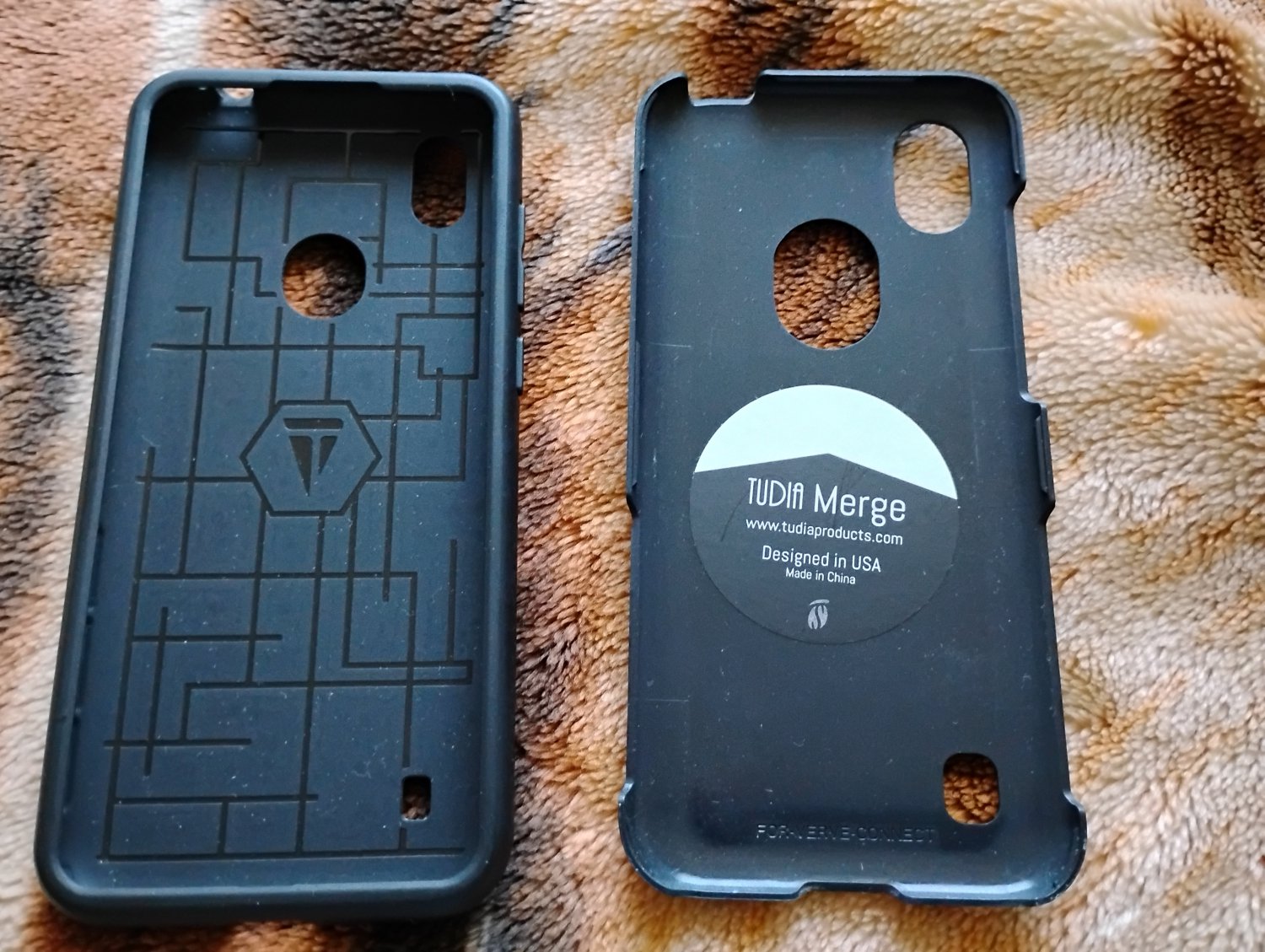 Used TUDIA MergeGrip Dual Layer Case for Consumer Cellular Verve Connect Black