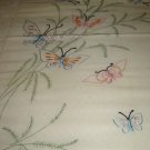 Vintage Bedspread Emb Butterflies & Crochet Insets