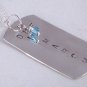 Custom Hand Stamped Mom Maternity Pregnant Due In Sterling Silver Dog Tag Pendant Necklace N138
