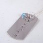 Custom Hand Stamped Mom Maternity Pregnant Due In Sterling Silver Dog Tag Pendant Necklace N138