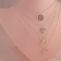 Monogram Initial Necklace Custom Hand Stamped Personalized Mom Sterling Silver Circle Pendant N119