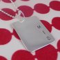 Men Custom Handstamped Personalized Sterling Silver Rectangle Pendant Necklace N112