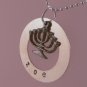 Menorah Hanukkah Chanukah Custom Hand Stamped Personalized Sterling Silver Circle Necklace N092