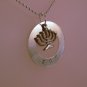 Menorah Hanukkah Chanukah Custom Hand Stamped Personalized Sterling Silver Circle Necklace N092