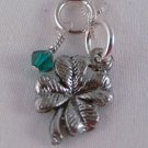 Four Leaf Clover Irish St. Patrick's Day Charm Sterling Silver Necklace N057