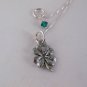 Four Leaf Clover Irish St. Patrick's Day Charm Sterling Silver Necklace N057