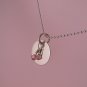 Charm Necklace Birthstone Hand Stamped Sterling Silver Personalized N056
