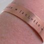 Copper Cuff Bracelet Personalized Custom Hand Stamped B006