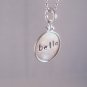 Circle Necklace Sterling Silver Custom Personalized Hand Stamped N045