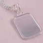 Rectangle Necklace Sterling Silver Custom Personalized Hand Stamped N043