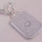 Rectangle Necklace Sterling Silver Custom Personalized Hand Stamped N043