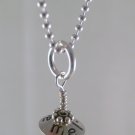 Sterling Silver Bead Cap Swarovski Crystal Necklace N034