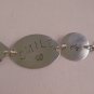 Heart Circle Flower Oval Sterling Silver Bracelet Personalized Custom Hand Stamped B002