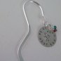 Custom Personalized Silver Bookmark Hand Stamped Birthstone M005