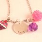 Cupcake Charm Necklace Custom Personalized Silver N172