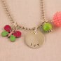Butterfly Charm Necklace Custom Personalized Silver N168