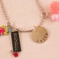 Princess Charm Necklace Custom Personalized Silver N160