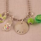 Beach Summer Charm Necklace Custom Personalized Silver N154