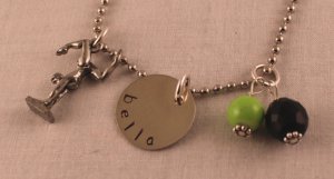 Gymnast Gymnastics Charm Necklace Custom Personalized Silver N153