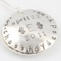 Something Blue Bride Locket Necklace Hand Stamped Sterling Silver N098