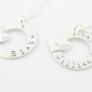 Heart Circle Necklace Personalized Sterling Silver