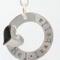 Heart Circle Necklace Personalized Sterling Silver