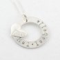 Heart Circle Necklace Personalized Sterling Silver