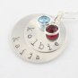 Custom Handstamped Personalized Mom Family Sterling Silver Circle Pendant Necklace N145