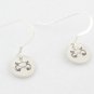 Horoscope Zodiac Earrings Sterling Silver Dangle Circle Hand Stamped E011