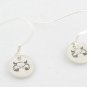 Horoscope Zodiac Earrings Sterling Silver Dangle Circle Hand Stamped E011