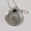Initial Necklace Custom Personalized Mom Sterling Silver