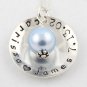Something Blue Bride Wedding Sterling Silver Necklace