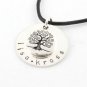 Small Tree of Life Necklace Sterling Silver Custom Personalized  N004