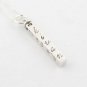 Rectangle Bar Custom Hand Stamped Personalized Mom Family Sterling Silver Necklace N073