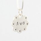 Flower Personalized Sterling Silver Necklace Girl N090