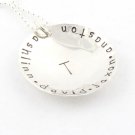 Family Initial Custom Personalized Sterling Silver  Necklace N111