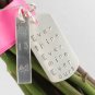 Wedding Bouquet Hang Tag Sterling Silver Date