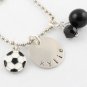 Soccer Charm Necklace Custom Personalized Silver N151