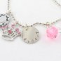 Princess Charm Necklace Custom Personalized Silver N174