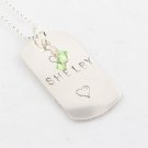 Custom Handstamped Personalized Mom Family Sterling Silver Dog Tag Pendant Necklace N142