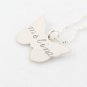 Butterfly Necklace Sterling Silver Custom Personalized Hand Stamped N041