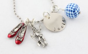 Wizard of Oz Charm Necklace Silver