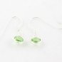 Birthstone Earrings Sterling Silver Dangle Swarovski Crystal
